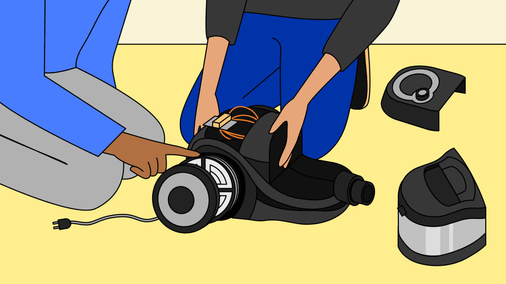 Changer l'enrouleur de câble dans un aspirateur