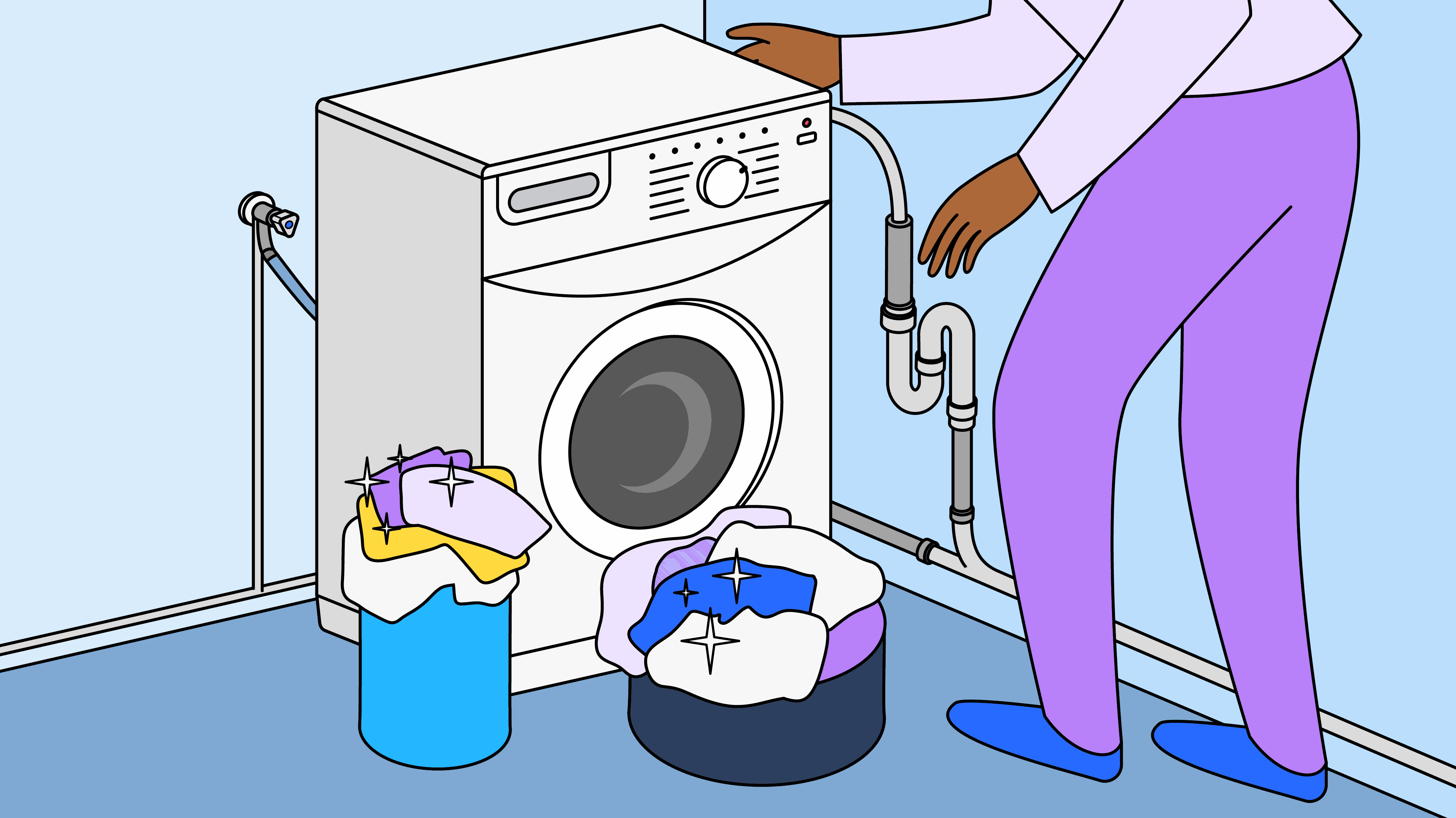 Fond d eau dans le tambour de ma machine à laver 